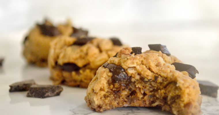Healthy Almond Flour Cowboy Cookies (Gluten Free, Vegan)